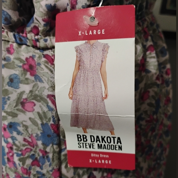 BB Dakota Steve Madden Ditsy Maxi Dress, Sz XL - Picture 2 of 12